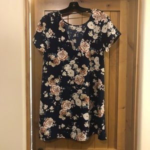 Cute floral t shirt dress